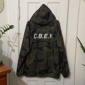 Obey zip up windbreaker